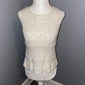 TOPSHOP crochet style tank top size 4